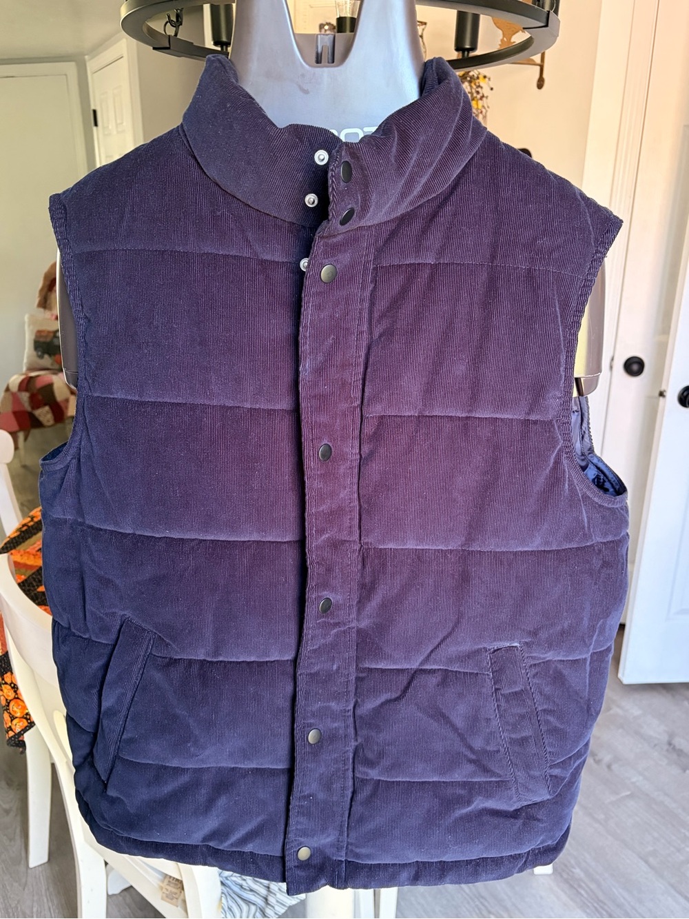 Banana Republic Corduroy Quilted Vest - Deep Purple
